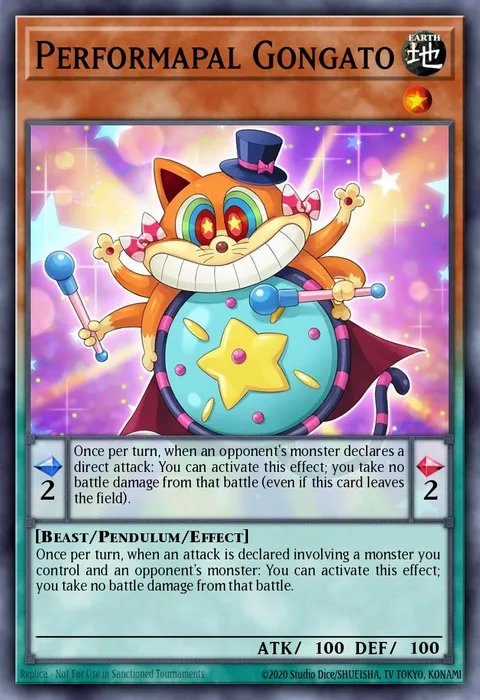 Performapal Gongato trading card