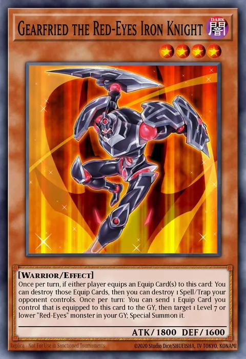 Gearfried the Red-Eyes Iron Knight trading card