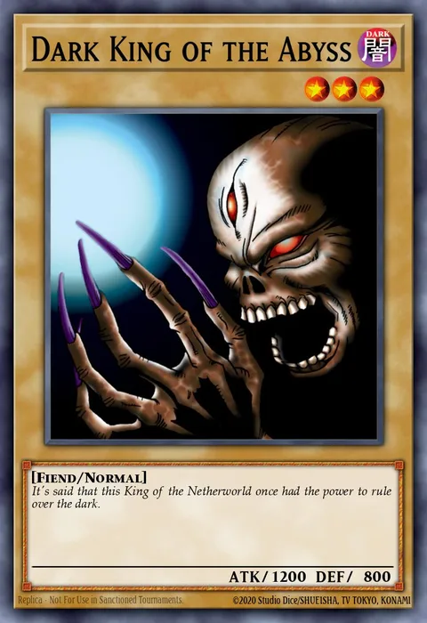 Dark King of the Abyss trading card