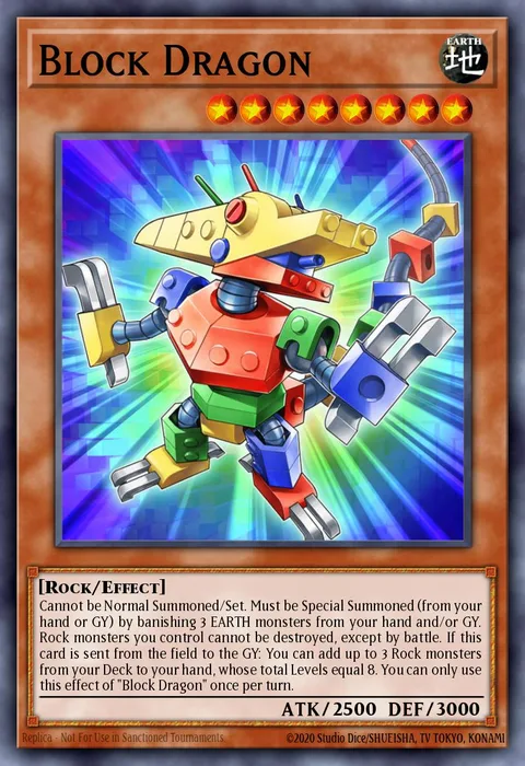 Block Dragon trading card