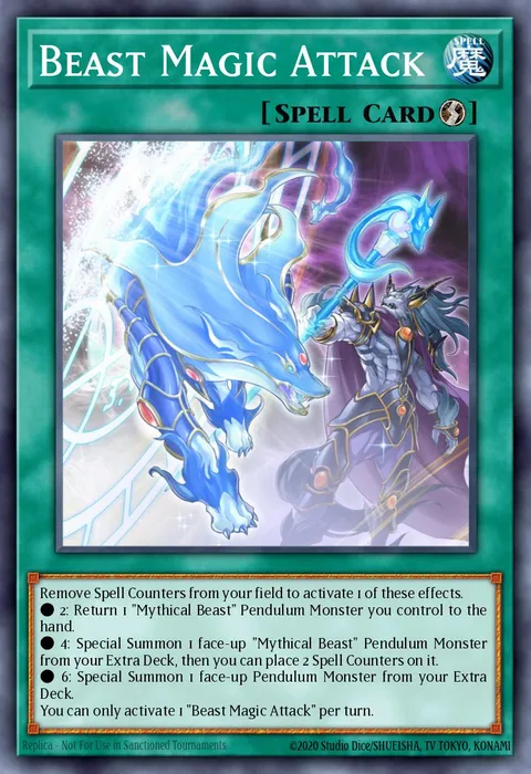 Beast Magic Attack trading card