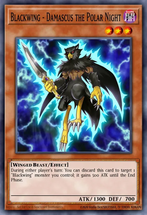 Blackwing - Damascus the Polar Night trading card