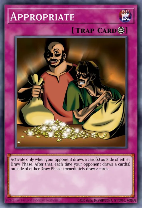 Appropriate trading card