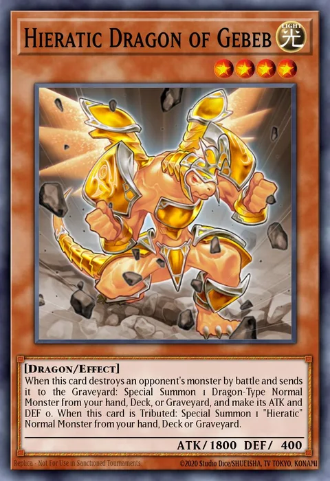 Hieratic Dragon of Gebeb trading card