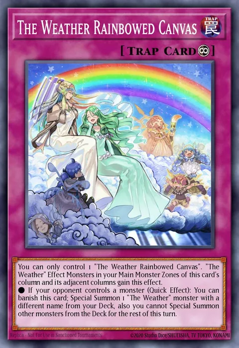 The Weather Rainbowed Canvas trading card