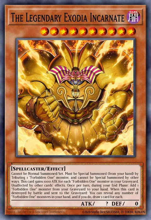 The Legendary Exodia Incarnate trading card