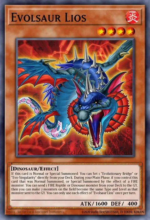 Evolsaur Lios trading card