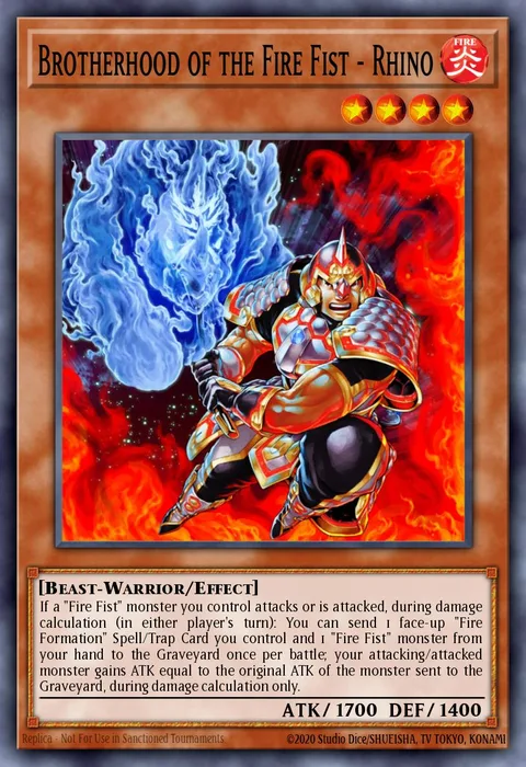 Brotherhood of the Fire Fist - Rhino trading card