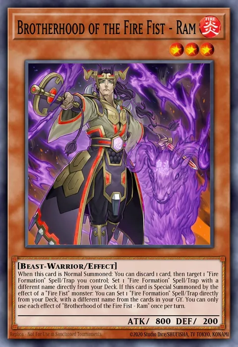 Brotherhood of the Fire Fist - Ram trading card