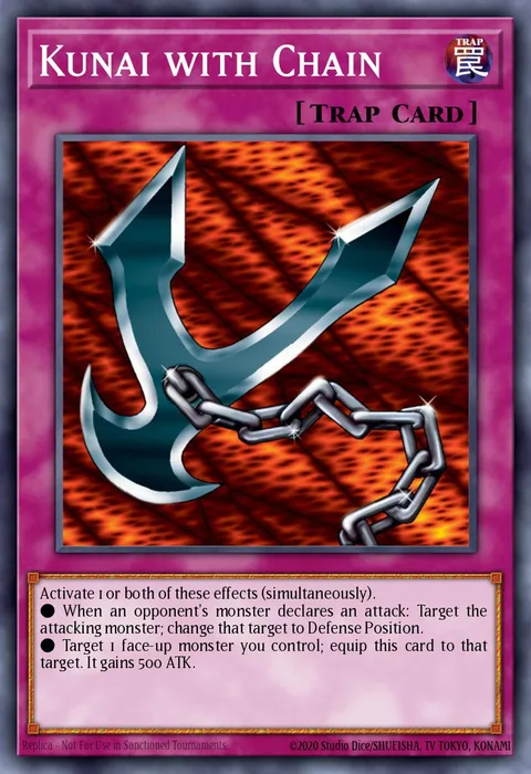 Kunai with Chain trading card