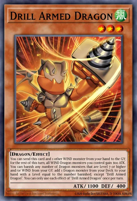 Drill Armed Dragon trading card