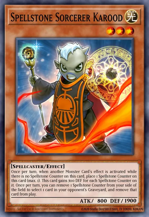 Spellstone Sorcerer Karood trading card