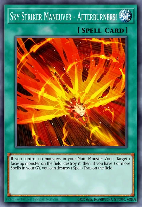 Sky Striker Maneuver - Afterburners! trading card