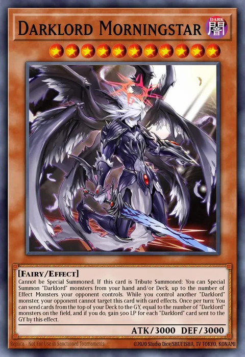 Darklord Morningstar trading card