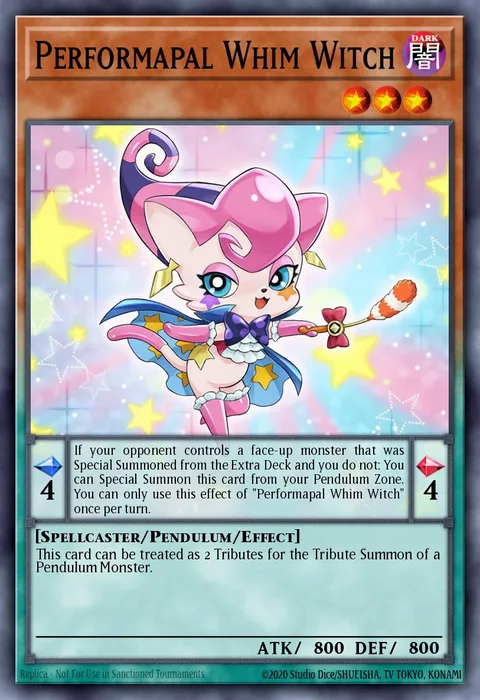 Performapal Whim Witch trading card