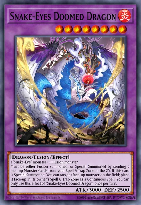 Snake-Eyes Doomed Dragon trading card