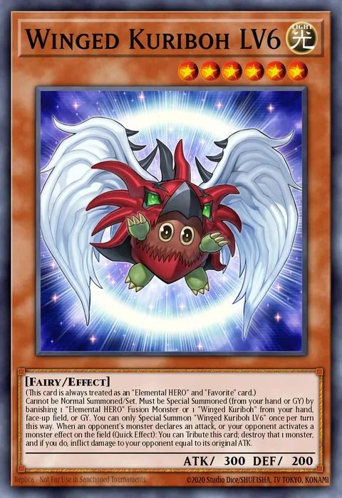 Winged Kuriboh LV6 trading card