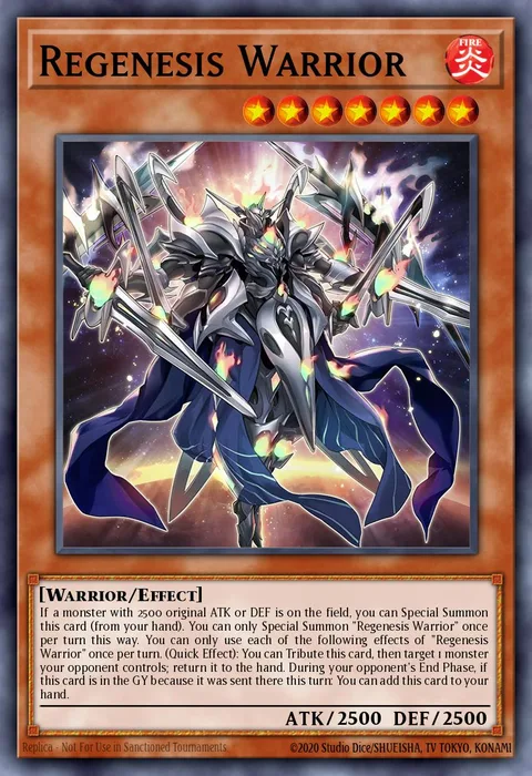 Regenesis Warrior trading card