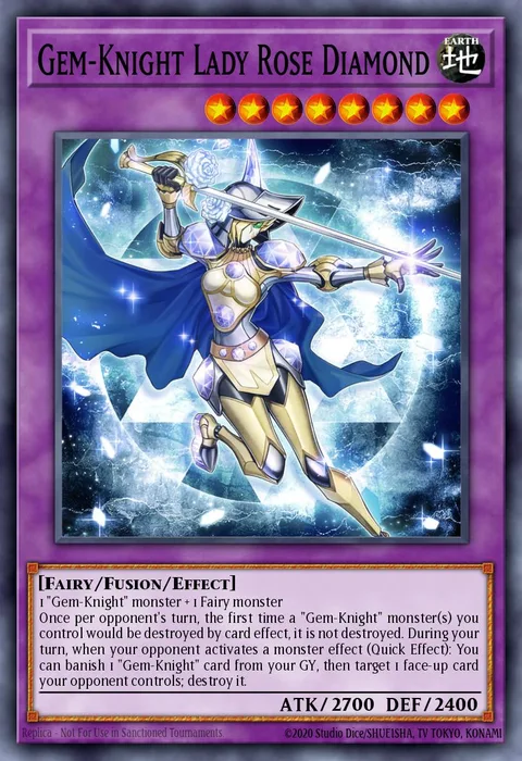 Gem-Knight Lady Rose Diamond trading card