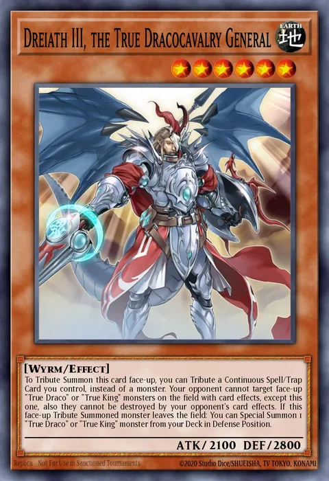 Dreiath III, the True Dracocavalry General trading card