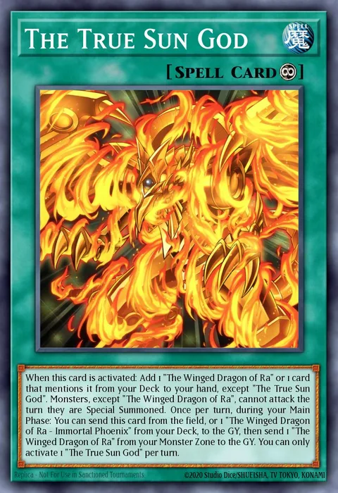 The True Sun God trading card