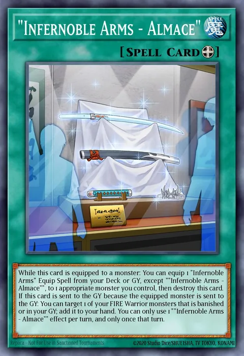 "Infernoble Arms - Almace" trading card