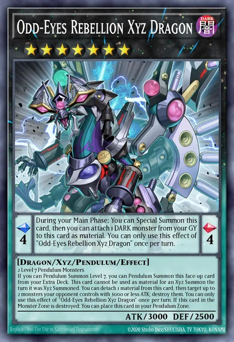 Odd-Eyes Rebellion Xyz Dragon trading card