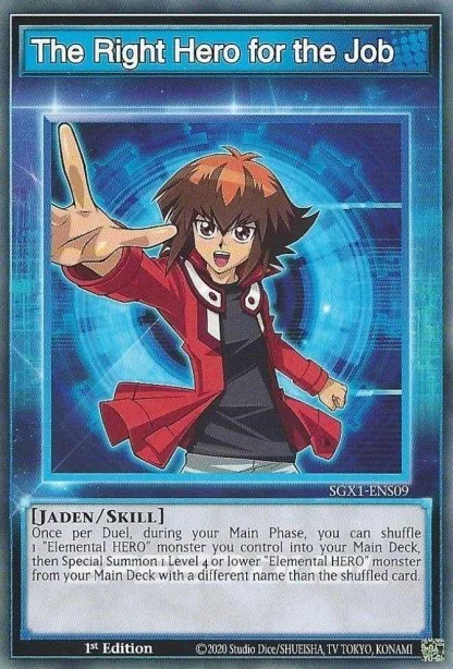 The Right Hero for the Job trading card