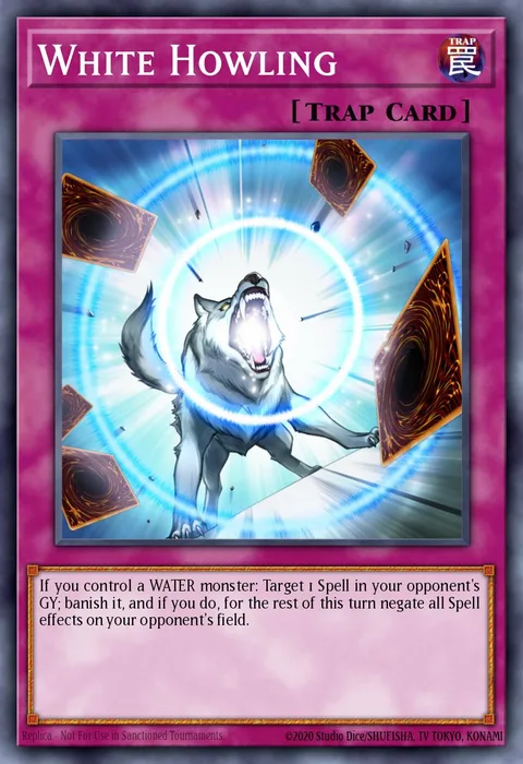 White Howling trading card