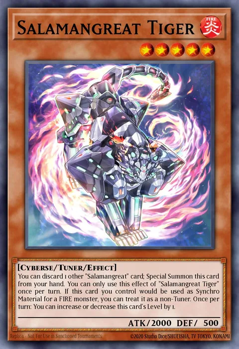 Salamangreat Tiger trading card