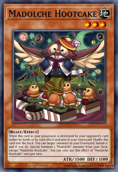 Madolche Hootcake trading card