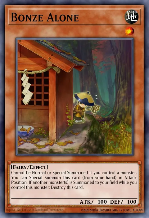 Bonze Alone trading card