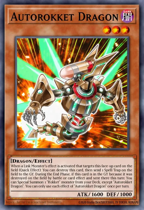 Autorokket Dragon trading card