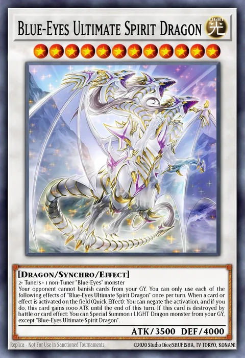 Blue-Eyes Ultimate Spirit Dragon trading card