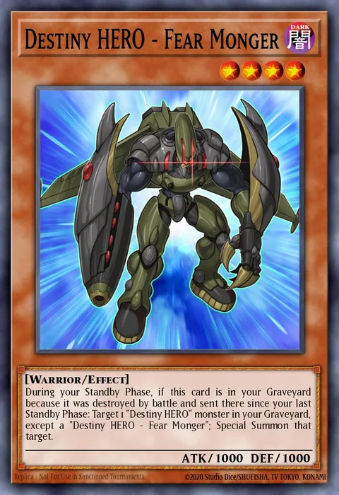 Destiny HERO - Fear Monger trading card