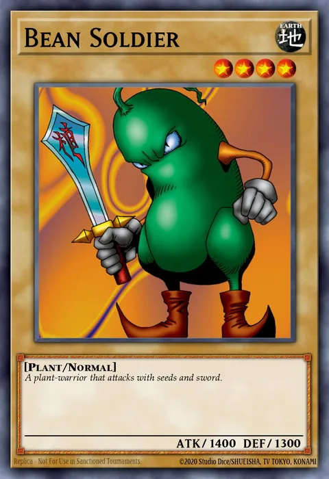 Bean Soldier trading card
