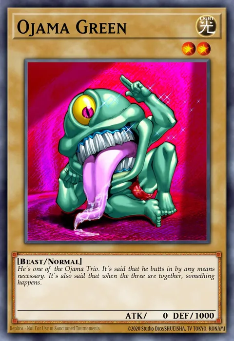 Ojama Green trading card