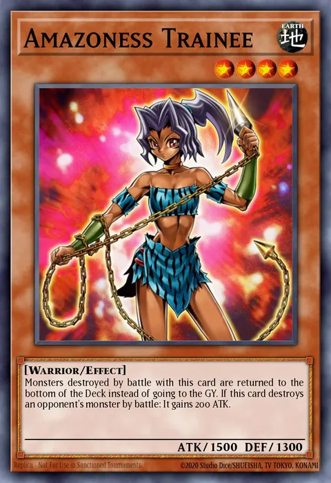 Amazoness Trainee trading card
