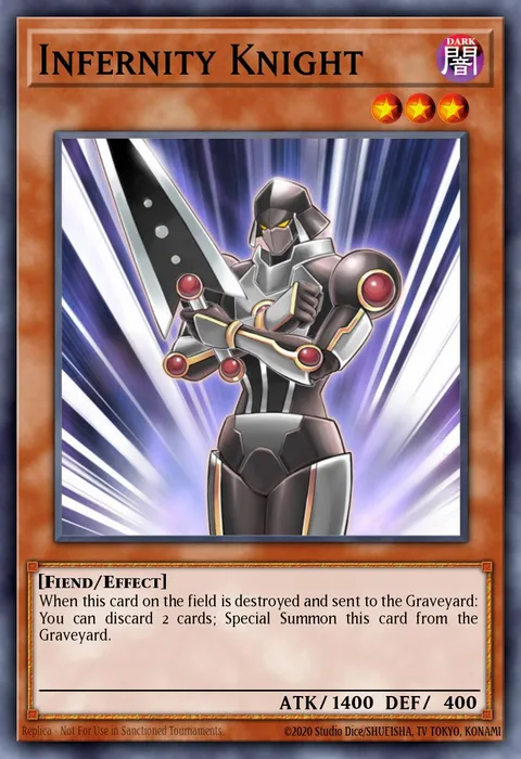 Infernity Knight trading card