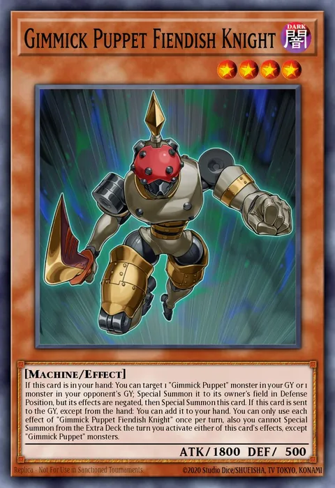 Gimmick Puppet Fiendish Knight trading card