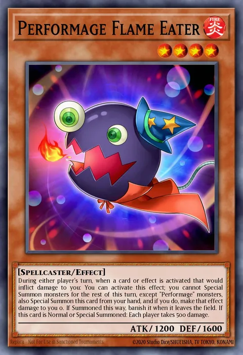 Performage Flame Eater trading card