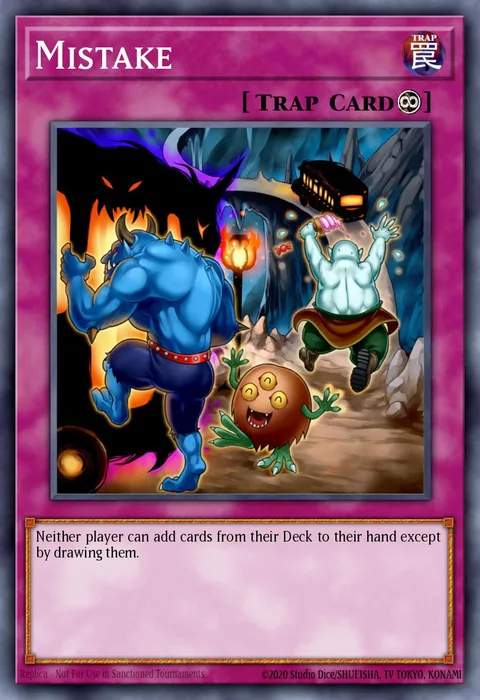 Mistake trading card