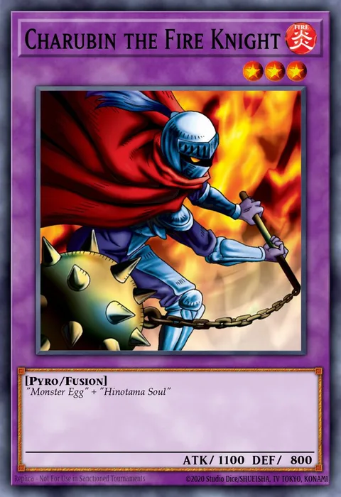 Charubin the Fire Knight trading card