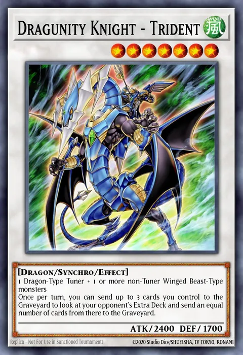 Dragunity Knight - Trident trading card