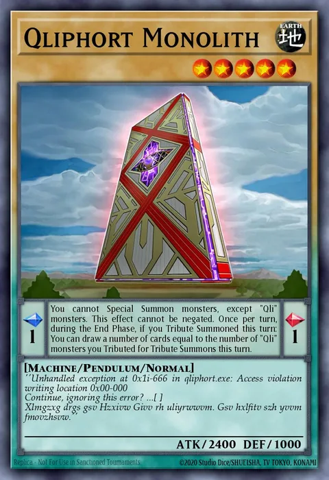 Qliphort Monolith trading card