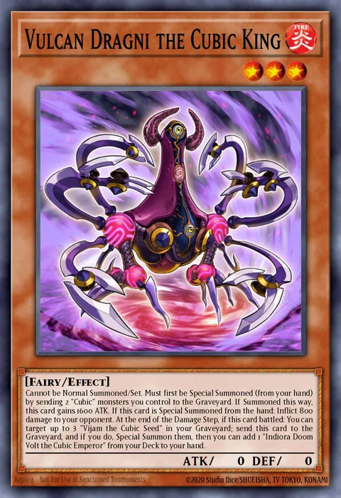 Vulcan Dragni the Cubic King trading card