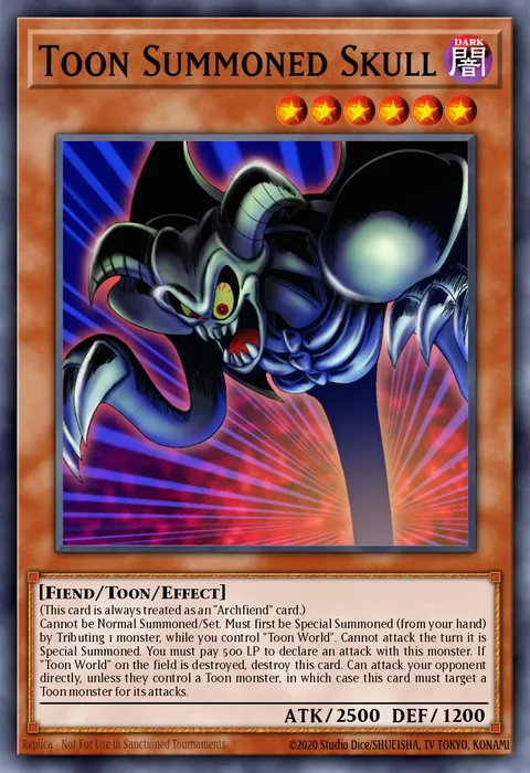 Toon Summoned Skull trading card