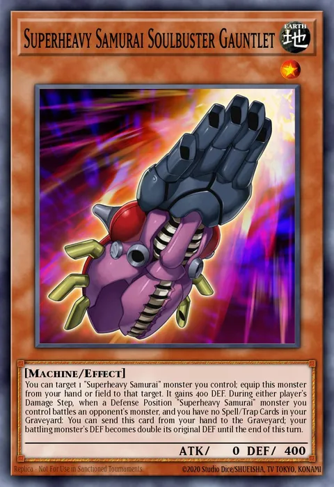 Superheavy Samurai Soulbuster Gauntlet trading card