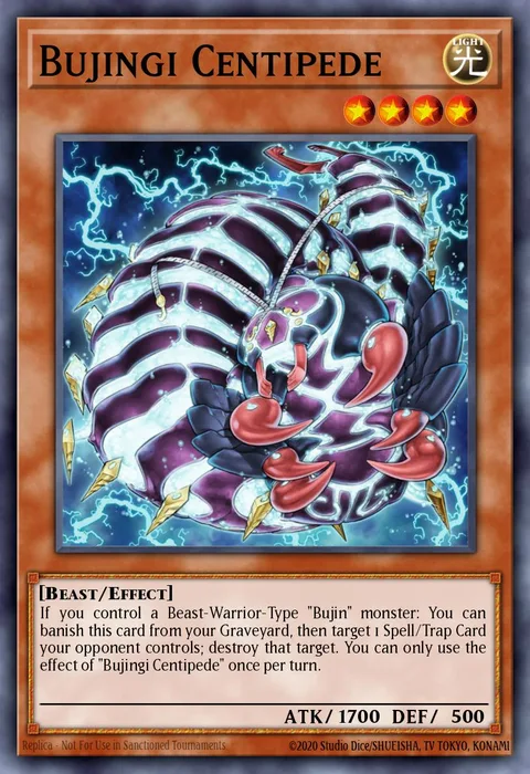 Bujingi Centipede trading card