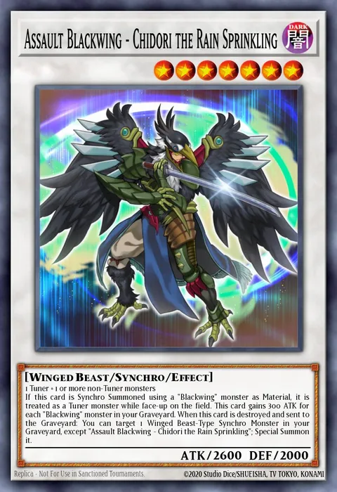 Assault Blackwing - Chidori the Rain Sprinkling trading card